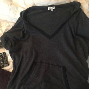 Dark Blue Hoody crop top